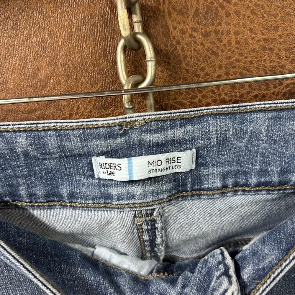 Riders by Lee 16P Mid Rise Straight Leg No Heel Drag Women's Blue Denim Jean‎